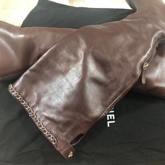 🆕 Chanel CC gorgeous cap toe long Boots 👢 - Picture 9 of 16
